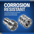 ESSENTIAL WASHER Garden Hose Quick Connect Hose Fittings - 3/4 Inch Stainless Steel Water Hose Quick Connect Set - Garden Hose Connector Set, Pres...