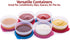 SIGNORA WARE Condiment Containers with Lids- 6 pk. 2.3 oz.Salad Dressing to go Small Food Storage Containers- Sauce Cups Leak proof Reusable Plast...