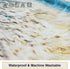 Baccessor Tropical Sea Beach Ocean Waves Shower Curtain with Hooks, Seaside Scene Island Hawaiian Sunrise Beach Theme Waterproof Fabric Shower Cur...
