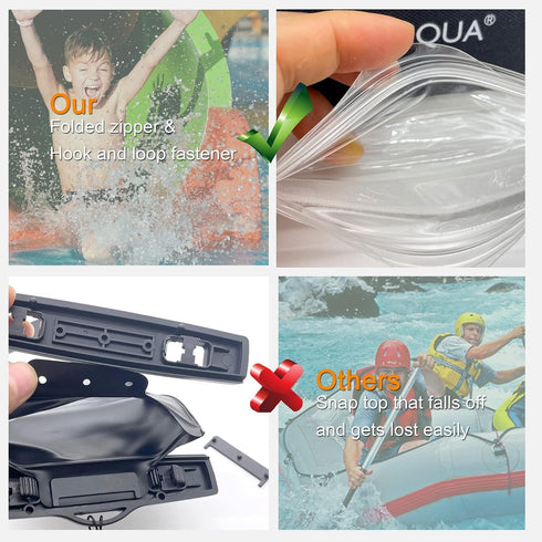 Large Waterproof Phone Pouch 2 Pack, IPX8 Waterproof Cell Phone Case Dry Bag Compatible with iPhone 15 14 13 12 11 Pro Max/8 Plus Galaxy S23 Ultra...
