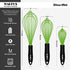 Walfos Silicone Whisk, Rubber Whisks for Cooking, Baking (11,9,8.5 inch) - Heat Resistant Kitchen Whisks for Non-stick Cookware, Balloon Egg Beate...