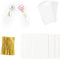 Dycica 300PCS Cake Pop Sticks & Cellophane Treat Bags & Twist Ties, OPP Bags Candy Ties Paper Sticks Kit Set for Candy Cake Pop Chocolate Cookie W...