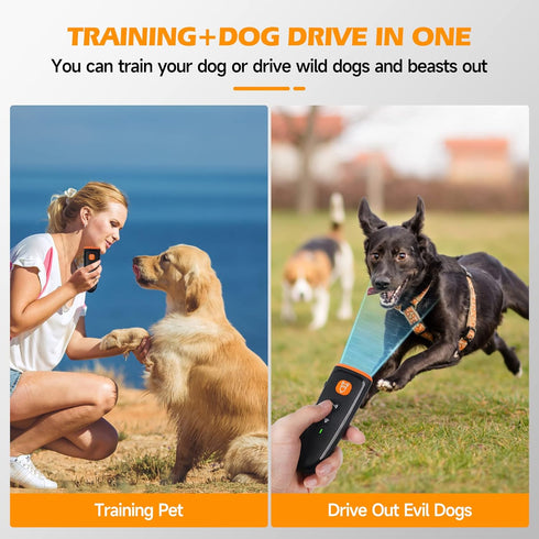 Anti Barking Device Ultrasonic Dog Bark Deterrent LED Flash+Sound Wave Drive Dog Barking Deterrent Dog Barking Control Devices Ultrasonic Bark Con...