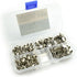 LQ Industrial 75 Sets Silver M5 Chicago Screw Assorted Kit Slotted Phillip Head Binding Screws Rivet Assembly Bolt Nail Rivet for Book Binding DIY...
