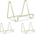 BANBERRY DESIGNS Wire Easel Display Stand Plate Holders - Smooth Plated Brass Metal - 6" H - Set of 3...