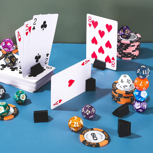 Maitys 30 Pieces Game Card Stands Plastic Card Stands DIY Board Games Stand for Game Party Favor (Black)...
