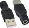 (2 Pack) USB to DC 3.5×1.35mm Power Adapter 5 Volt USB 2.0 A Male to DC 3.5×1.35 mm Female Jack DC 5V Barrel Power Plug Charger Cord Connector for...