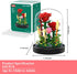 Flower Bouquet Building Set, 549PCS Red Rose Mini Flowers Building Blocks, Decorated Flower with Dust Cover and Lights, Mini Gift Kits for Adults,...