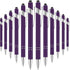 12 Pieces Ballpoint Pen with Stylus Tip, 1.0 mm Black Ink Metal Pen Stylus Pen for Touch Screens, 2 in 1 Stylus Ballpoint Pen (Purple and Silver)...