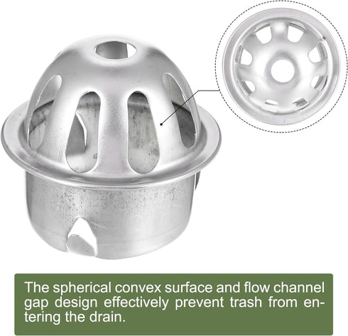 uxcell Gutter Guard Filter, 2.2 Inch Stainless Steel Downspout Guard Filter Strainer for Stops Leaves Blockage...