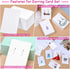 Anezus White Earring Packaging Kit - 400 Pcs with Display Cards, Self-Sealing Bags, Earring Backs & Necklace Cards...