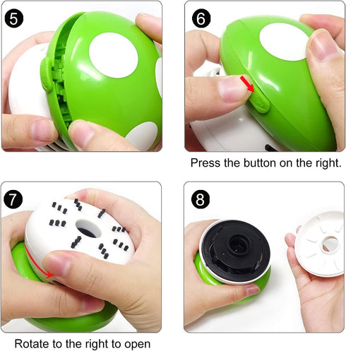 Honbay Mini Cute Table Dust Vaccum Cleaner, Mushroom Shaped New Portable Corner Desk Vaccum Cleaner Mini Cute Vacuum Cleaner Dust Sweeper (Green)...