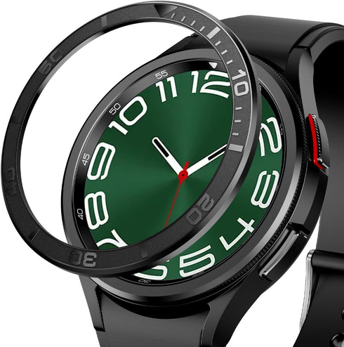 AMANECER Bezel Ring Designed for Galaxy Watch 6 Classic 43mm 47mm, Stainless Steel Stylish Frame Loop Adhesive Cover Protector Anti Scratch for Sa...