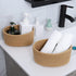 ?2 Pack?ABenkle Small Woven Baskets, Tiny Oval Shallow Storage Baskets, Mini Cotton Rope Empty Decorative Basket, Boho Little Organizer Bins for B...