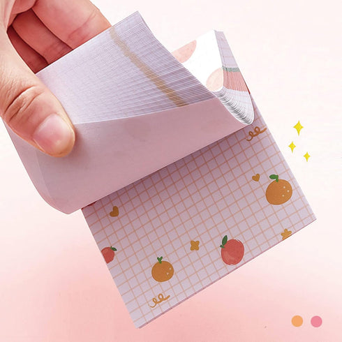 4 Pack Sticky Notes Cute Sticky Memo Pads 3x3inch Kawaii Fruit Sticky Note Pad Self-Stick Notepad Stickies 80 Sheet/Pad (A-Fruit)...