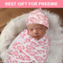 3 Pack Preemie Swaddle Blanket with Hat Set Preemie Hats Baby Receiving Blanket Swaddle Wrap for Preemie Newborn (Cute Style)...
