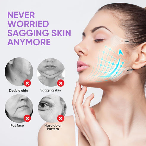 90Pcs face lift tape invisible,face lift tape,High Elasticity Instant Face Lift Tape V-Shaped For Lifting Sagging Skin, Hide Double Chin & Facial ...
