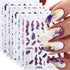 VOTACOS Marble Nail Stickers for Nail Art Nail Decals 3D Self-Adhesive Nail Supplies for Women Nail DIY Design Purple Gold Stripe Line Nail Decora...