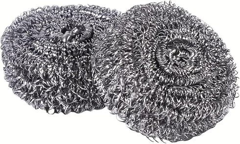 Stainless Steel Sponges (Set of 3 Scrubbies) Will not Scratch - Stainless Steel Sponges Easily Scrub Away Greasy, grimy Build-up and Baked-on Stai...