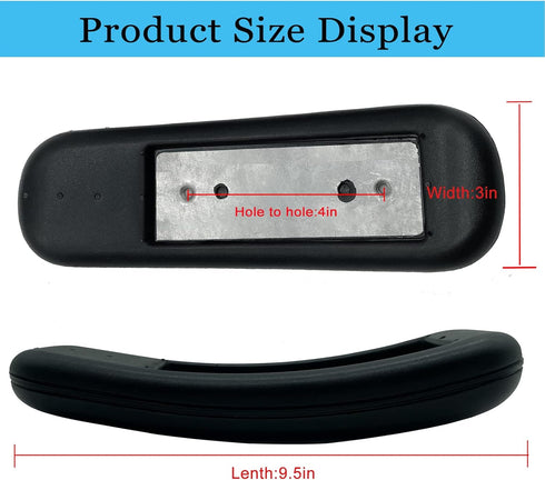 Office Chair Arm Replacement Armrest Pads (Set of 2) Oval Shaped Office Chair Parts Arm Rest for Desk Chair with Mounting Hole Patterns Screws...