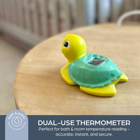 Dreambaby Baby Bath & Room Thermometer - Floating Turtle Toy for Water Temperature Monitoring - Turtle Temperature Monitoring for Newborns, Infant...