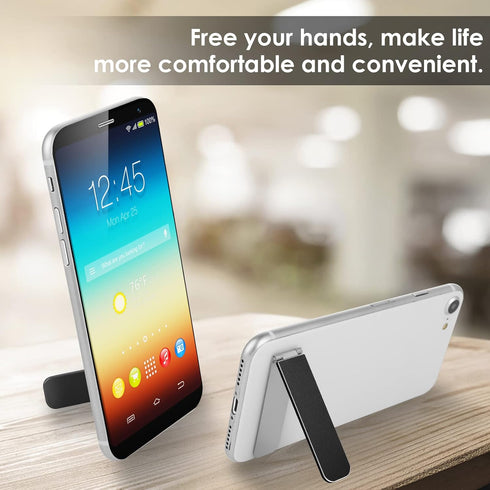 Ultra-Thin Cell Phone Holder, Adjustable Mini Alloy Phone Kickstand Portable Foldable Phone Stand Adjustable Angle for Mobile Phone Tablet Univers...