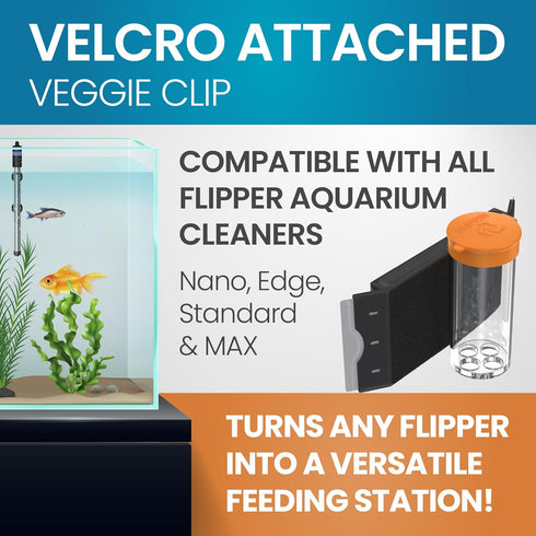 FL!PPER Flipper Feeder - Aquarium Cleaner Fish Food Feeding Clip Kit – Fish Tank Accessories for Flipper Nano, Standard & Max Aquarium Cleaning To...