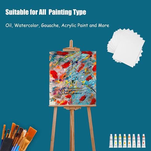 Canvases for Painting,24-Pack 5x7IN,100% Cotton Painting Canvas Panels, Canvas Boards for Painting, Art Supplies,for Oil Paint, Acrylic Paint, Gou...