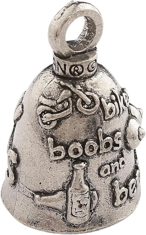 Guardian Bell Good Luck Bell w/Keyring & Black Velvet Gift Bag | Motorcycle Bell | Lead-Free Pewter | Good Luck Gift to Friends & Family | Bike Be...