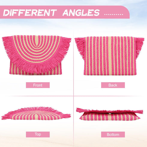 Straw Clutch Purse Bag for Women Summer Clutch Beach Purse Envelope Woven Purse Beach Clutch Bag...