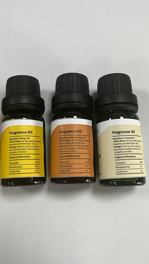Fruit Fragrance Oils, ESSLUX Premium Soap Candle Making Scents, Scented Oils for Diffuser, Summer Aromatherapy Essential Oils Gift Set, Tropical F...