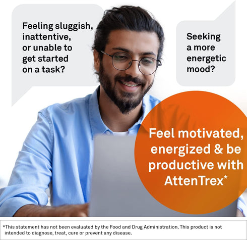 NeuroScience AttenTrex L-Tyrosine Chewable Tablets with Vitamin B6 - Supports Attention, Energy + Focus for Adults, Children, Teens - Supplement t...