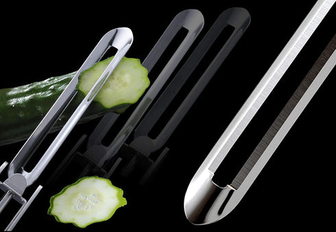 Stainless Steel Peeler, Long Vegetable Peeler, with plastic safety cover, 8.5 inch, Seki Japan...