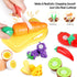 33pcs Cutting Pretend Play Food Toys for Kids Kitchen Set Playset Accessories BPA Free Peel & Cut Toy Food Fruits and Vegetables Toys, Christmas B...