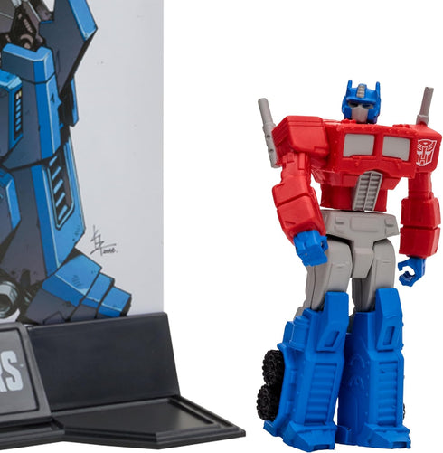McFarlane Toys - Transformers Page Punchers 2pk Optimus Prime and Megatron 3in Action Figures with 2 Comics...