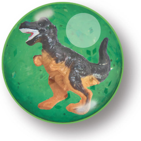 Mega Bounce - Dinosaur from Deluxebase. Dinosaur Bouncy Balls for Kids with Enclosed Dinosaur Figurines. Small Rubber Balls for Kids with Animal F...