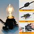 Set of 4 Accessory Cord with C7 Lights, Single Light with 4 Light Bulb, 6FT C7 Socket Clip Lights with On/Off Switch Plugs Perfect for Craft Villa...