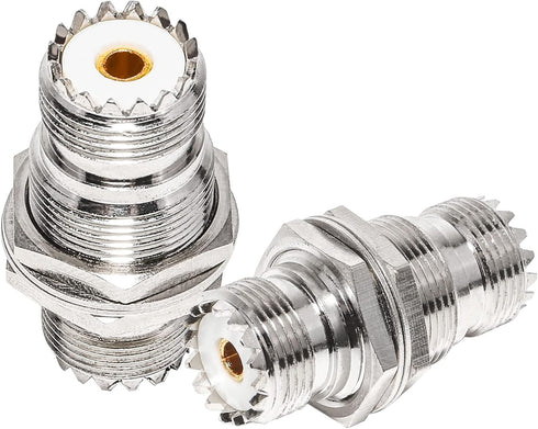 Anina UHF Female to Female Jack Bulkhead Coax Connector SO-239 PL-259 RF Coaxial Cable Adapter 2-Pack...