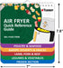 Air Fryer Cheat Sheet Magnets Cooking Guide Booklet Over 200 Foods, Air Fryer Cooking Times Chart, Air Fryer Magnetic Cheat Sheet Set, Cookbook In...