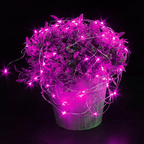 CYLAPEX 6 Pack Pink Fairy Lights String Battery Operated Fairy Lights Firefly Lights LED Starry String Lights 3.3ft 20 LEDs Silvery Copper Wire fo...