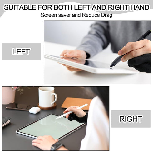 12 Pcs Artist Drawing Glove Digital Art Glove with Two Fingers Tablet Artist's Drawing Glove for Stylus Pen Graphic Tablet Sketching Painting for ...