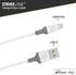 Scosche i34WG-SP Strikeline USB-A to MFi Certified Lightning Charge & Sync Cable 4-ft. White/Gray...