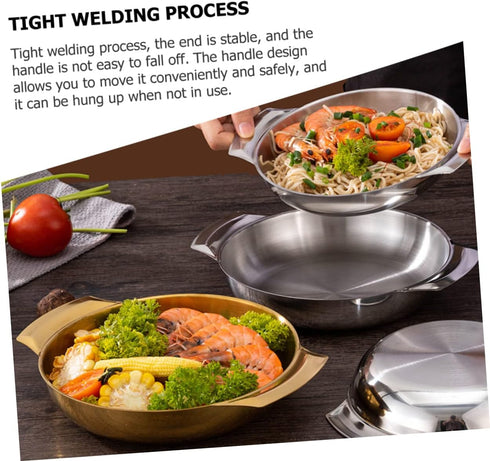 stainless steel seafood pot skillet pan milk japanese omelette pan noodle pot metal serving stainless steel stockpot stir fry wok pan steam pot fi...
