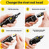 Pneumatic 10-24 Self-Locking Rivet Nut Gun Head with (Replacement Mandrel Each 5pcs?for Pneumatic Rivet Nut Gun and Cordless Rivet Nut Tool (HIFES...