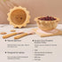 Bamboo Suction Bowl for Baby Kid Toddler Bowl Spoon Fork Set with Removable Silicone Suction All-Natural Baby Feeding Set for Baby-Led Weaning Fit...