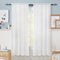 BUHUA White Sheer Curtains 63 Inches Long Rod Pocket Window Treatment Voile Panels 55" X 63" Length for Kitchen/Bedroom/Living Room Set of 2 Panel...