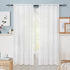 BUHUA White Sheer Curtains 63 Inches Long Rod Pocket Window Treatment Voile Panels 55" X 63" Length for Kitchen/Bedroom/Living Room Set of 2 Panel...