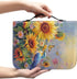 Sunflower Hummingbird Bible Covers Case PU Leather Bible Carrying Case with Handle Waterproof Bible Protector Multi-Purpose Bible Tote Bag Large S...