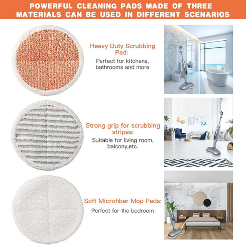 6 Pack Replacement Mop Pads Compatible with Bissell Spinwave Mop: 2124 2039 2039A 2039Q 2039T 2039W 20391 20393 20395 20399 2307 2315A 23157 23159...