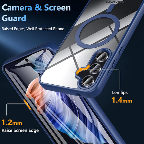 Samsung Galaxy A35 5G|A55 5G Case,A55 5G/A35 5G Case with Screen Protector,Magnetic Military Shockproof Rugged Heavy Duty Protection Slim Clear Co...